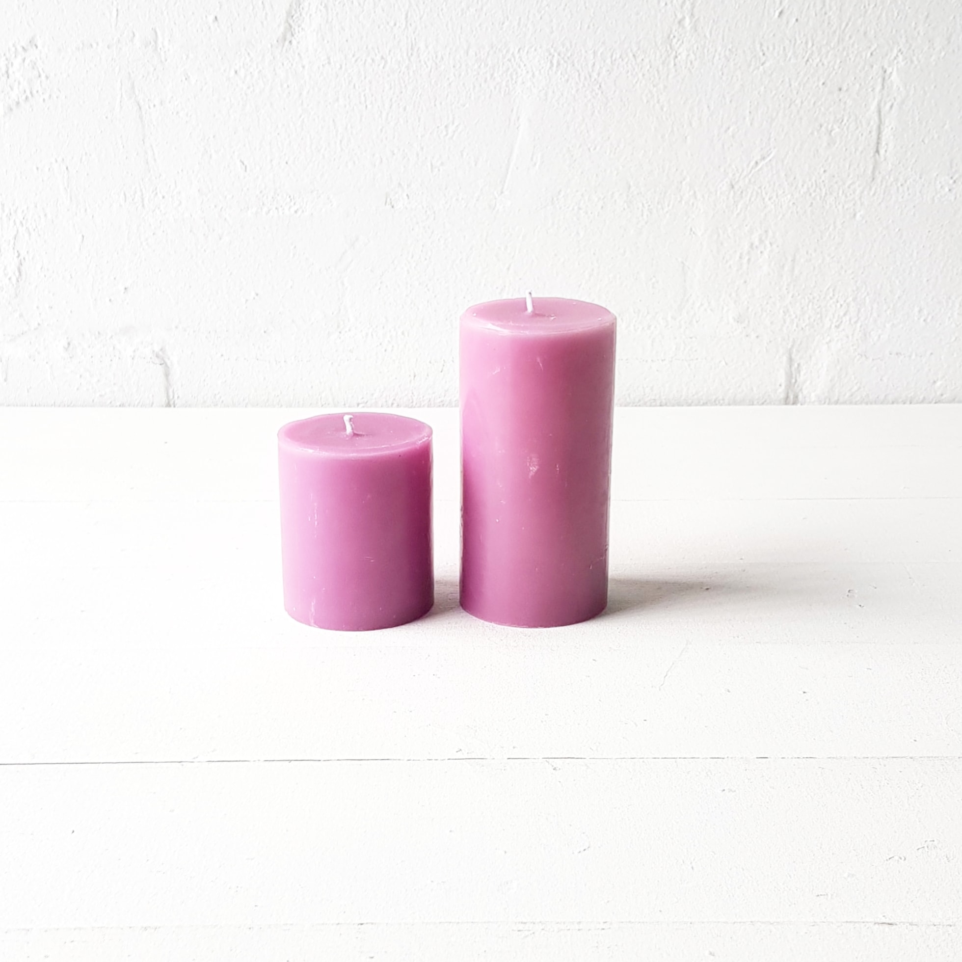 Orchid purple pillar candle